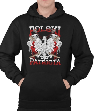 BLUZA Z KAPTUREM PATRIOTYCZNI  POLSKI PATRIOTA